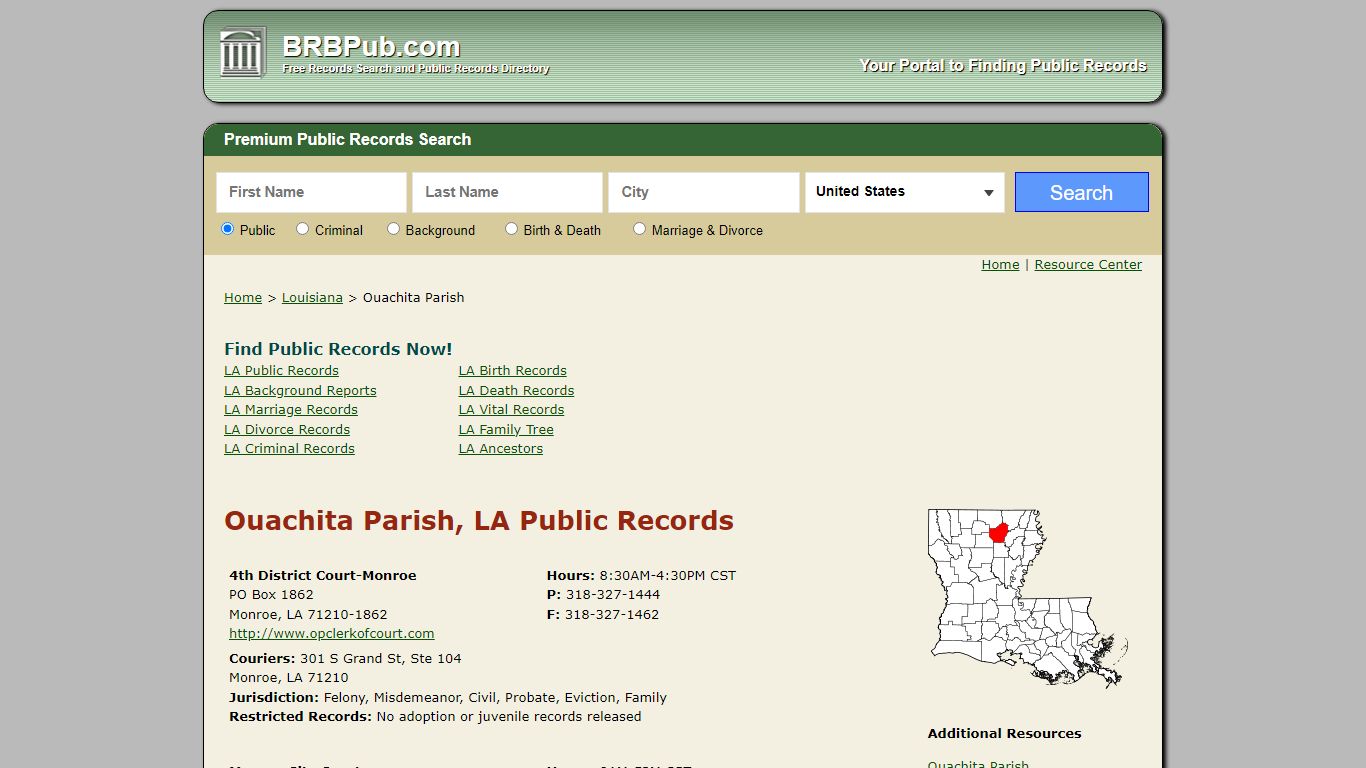 Ouachita Parish Public Records | Search Louisiana Government Databases